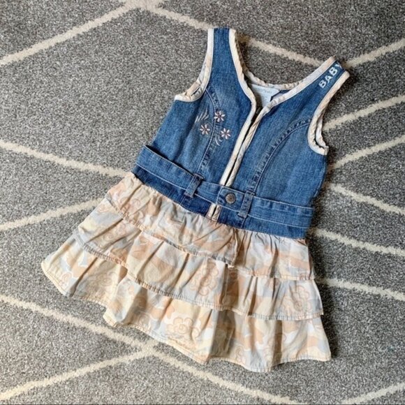 Baby Guess Denim Ruffle Dress 18mo - Picture 1 of 5